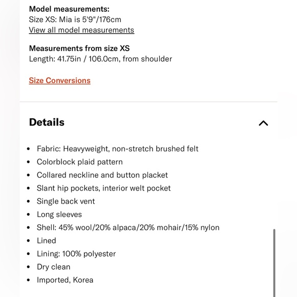 ANDERSSON BELL UNISEX HARRY CHECK BALMACAAN SHAGGY WOOL COAT SZ XS - Picture 10 of 10